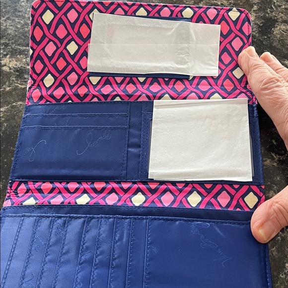 Vera Bradley trifold wallet in Catalina pink. Brand new tags. Very slim. - Picture 3 of 4